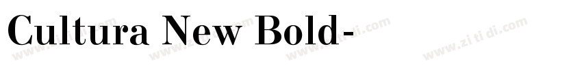 Cultura New Bold字体转换